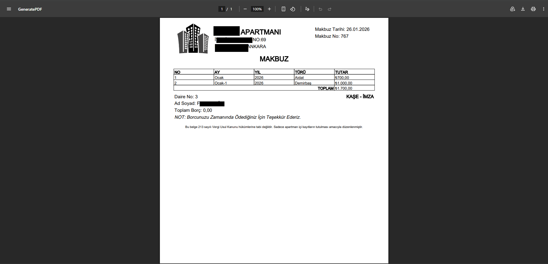 Apartment Management System