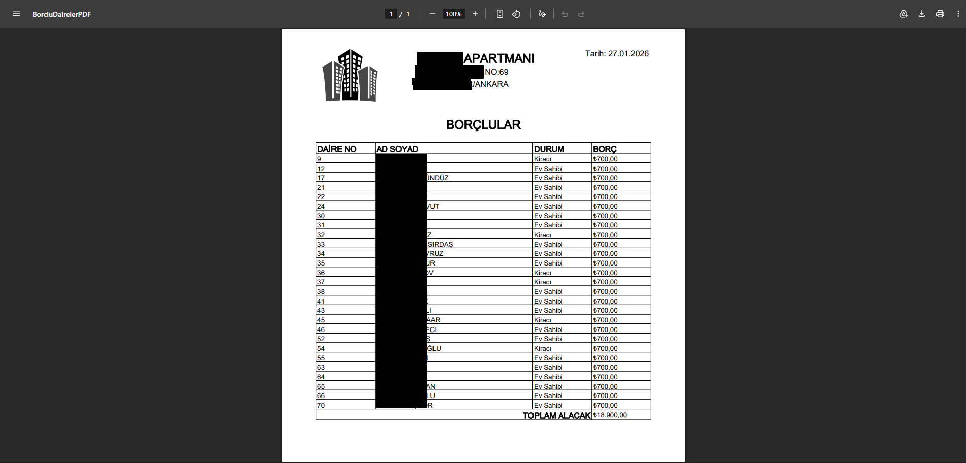 Apartment Management System